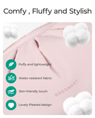BAGSMART Makeup Bag fluffy-soft fabric adds tactile comfort during daily routine.