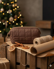 BAGSMART puffy makeup bag with soft taslan fabric elevates daily routines