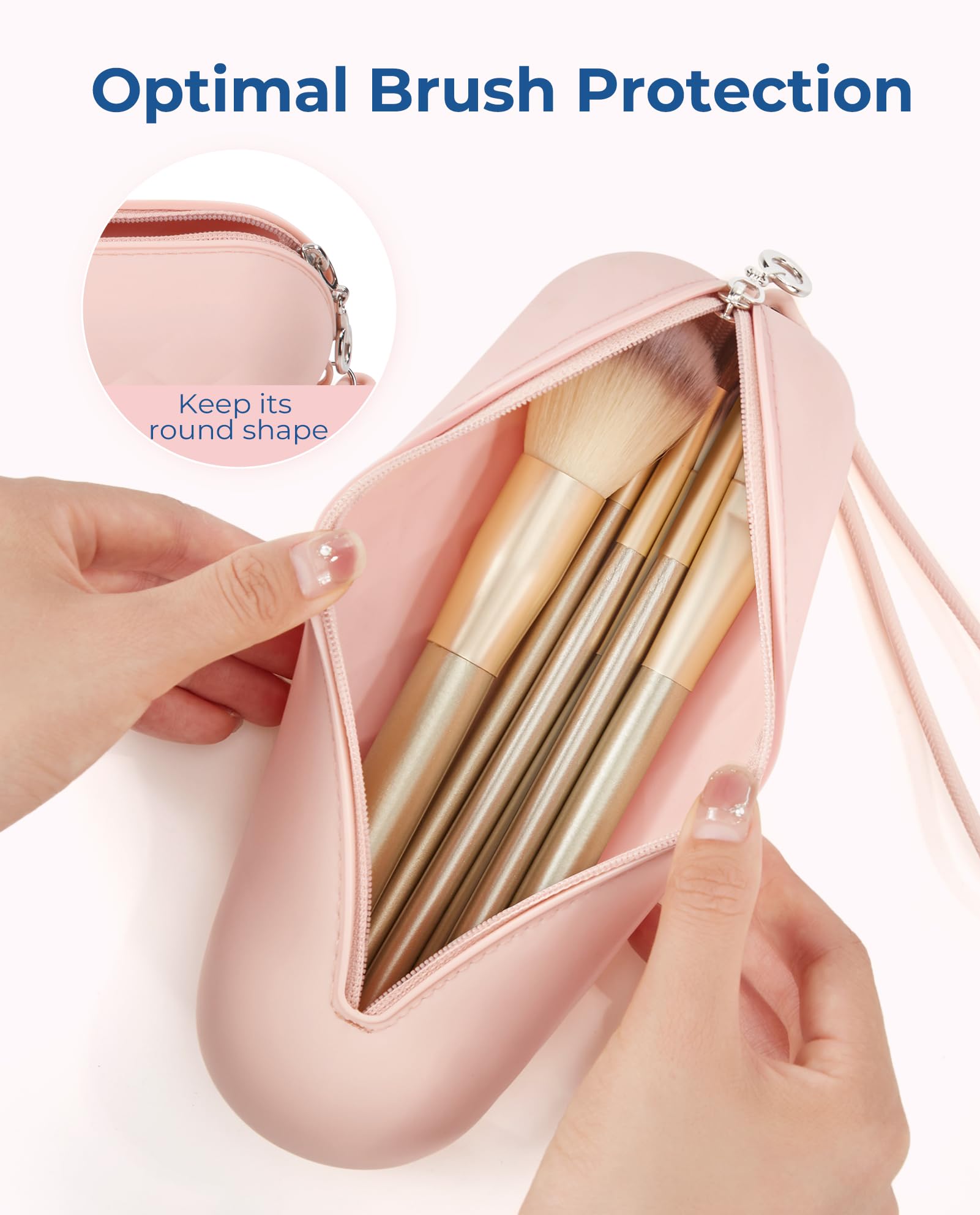 BAGSMART Stylish travel essentials bag doubles as purse organizer and cosmetic keeper.