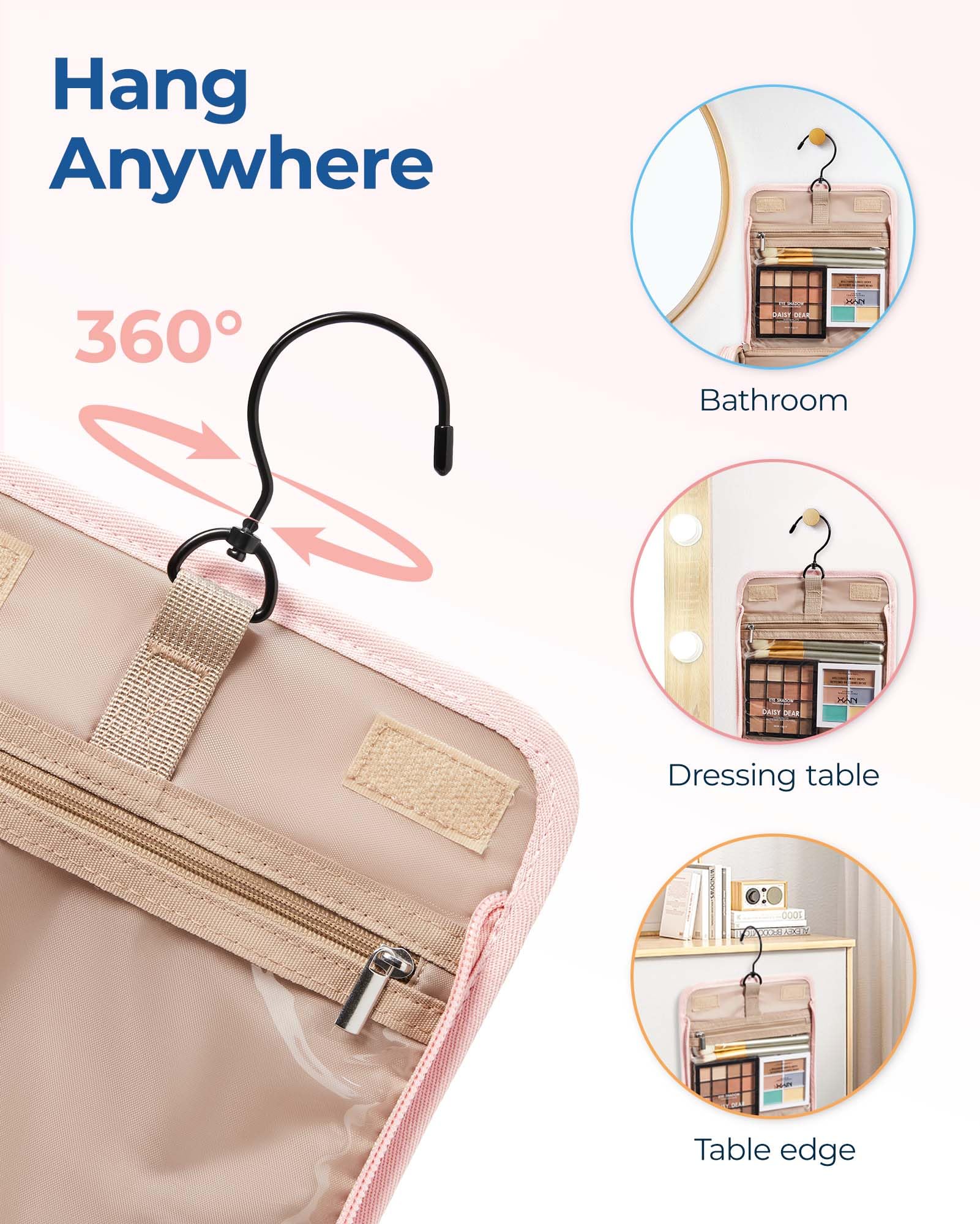 BAGSMART water-resistant-polyester exterior shields contents in rain or splashes
