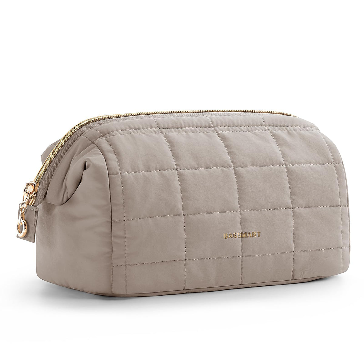 BAGSMART makeup bag wide-opening design for easy access and quick beauty routine