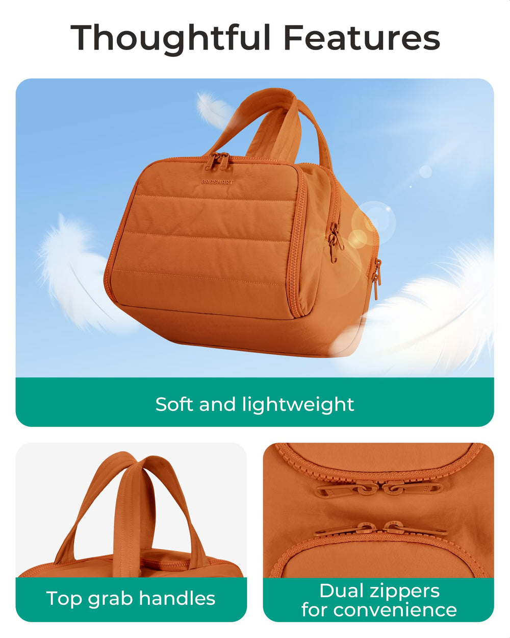 BAGSMART Multi-function bag serves as travel toiletries, shaving kit, or makeup organizer.