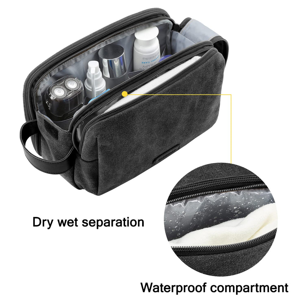 BAGSMART neceser con bolsillos a dos caras y cremalleras para separar objetos pequeños