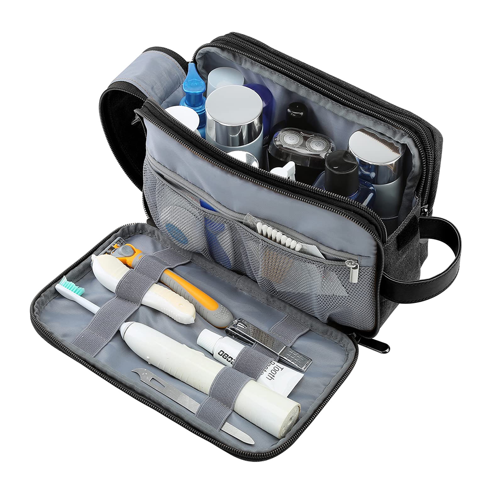 BAGSMART neceser viaje interior con bandas elásticas para mantener accesorios en orden