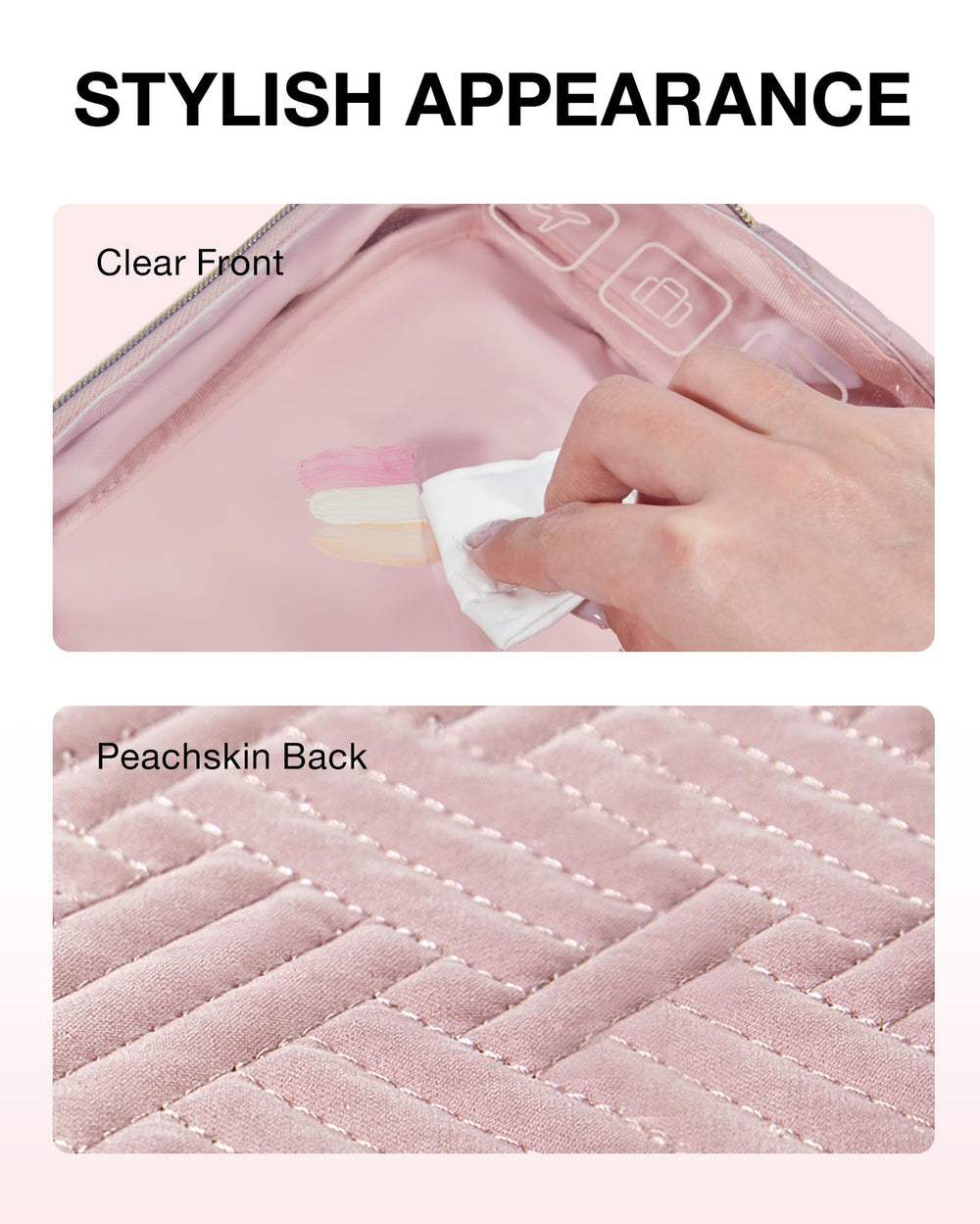 BAGSMART odorless TPU material bag emphasizes waterproof, mess-free travel.
