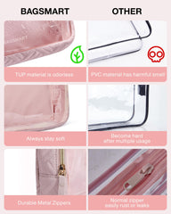 BAGSMART peachskin back design adds stylish durability for travel.