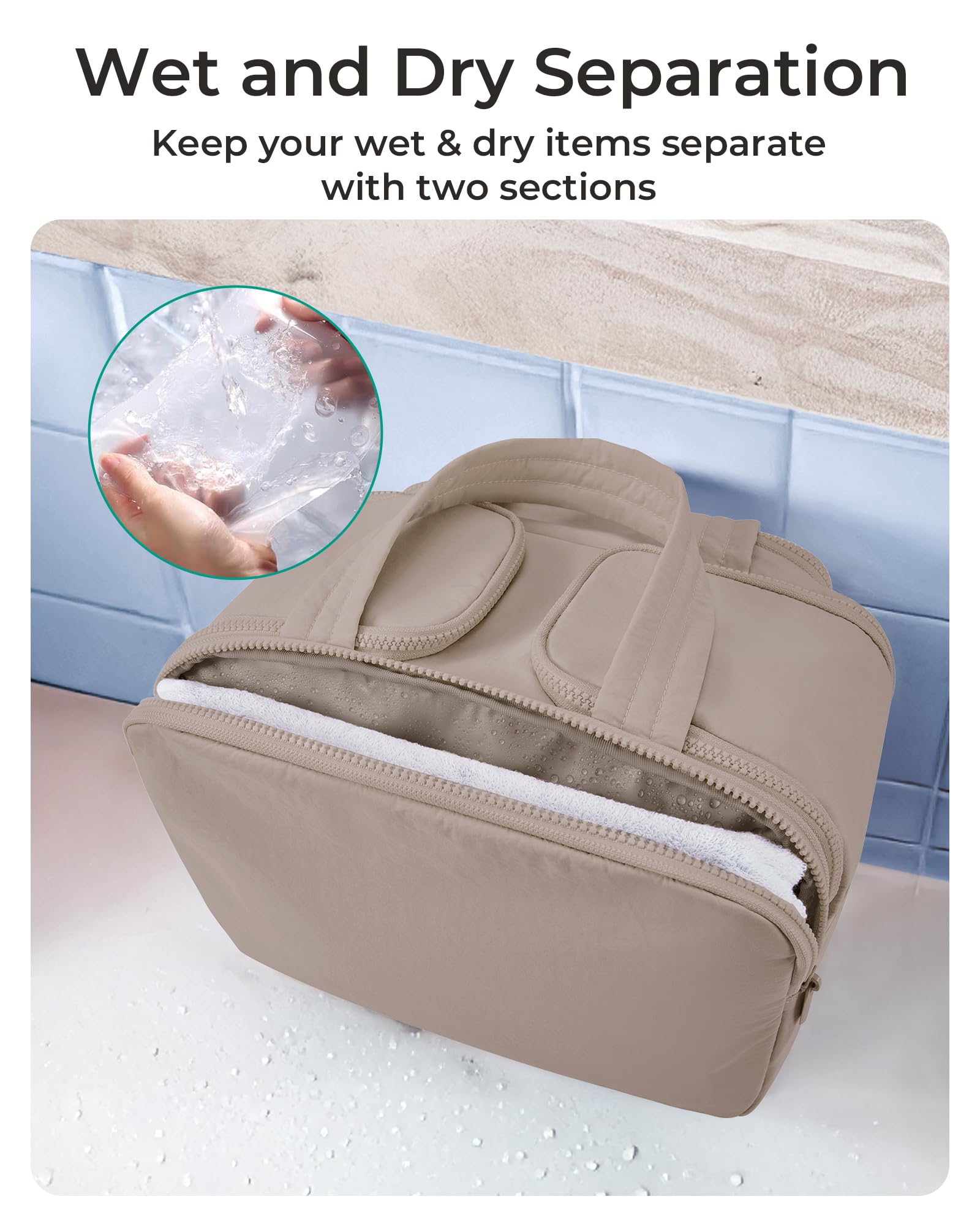 BAGSMART Soft Taslan fabric feels luxurious and lightweight during travel