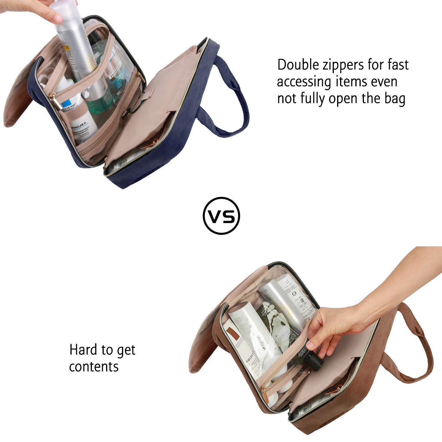 BAGSMART 360-degree hook offers flexible hanging options in hotels.