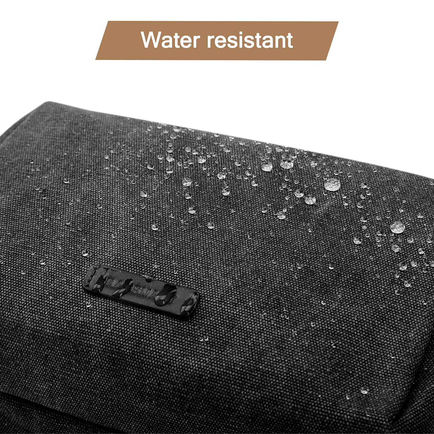 BAGSMART Toiletry Bag black medium compact-organization supports longer trips with larger bottles.