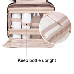 BAGSMART interior elastic straps keep bottles upright for spill-free travel