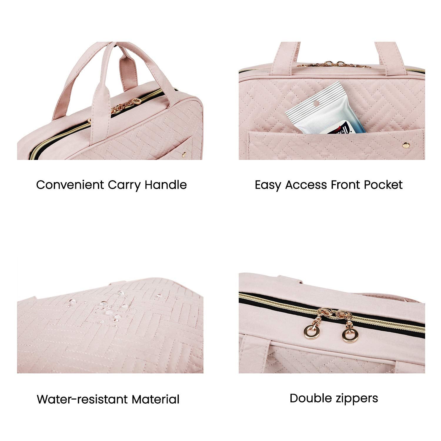 BAGSMART carry-handle doubles as a convenient hanging strap for travel.