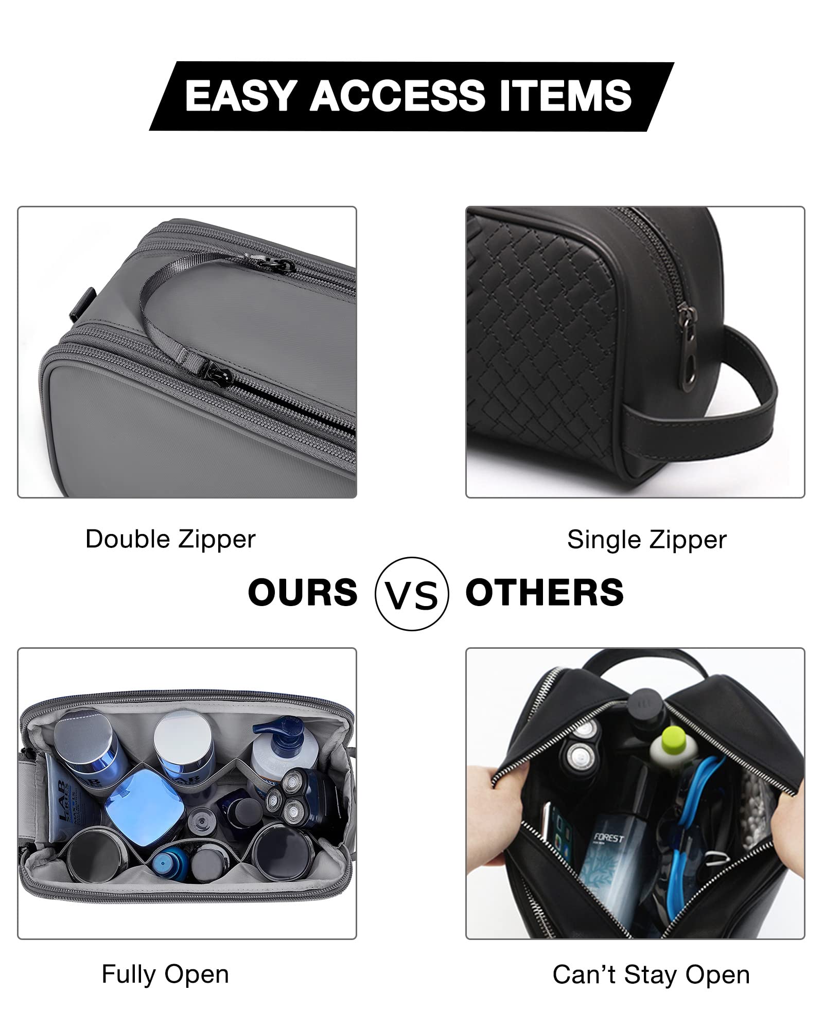 BAGSMART water-resistant material ensures durability and easy wipe-clean maintenance.