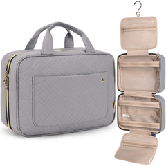BAGSMART toiletry bag with hanging hook shows portable organization for trips
