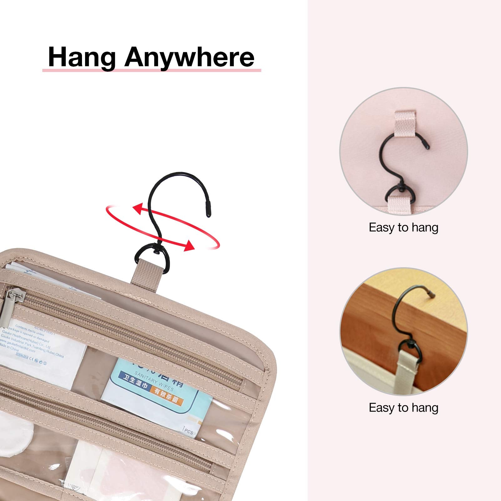 BAGSMART TSA-approved transparent bag simplifies security checks at the airport.