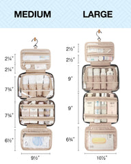 BAGSMART interior elastic bottle holders keep items upright for secure packing