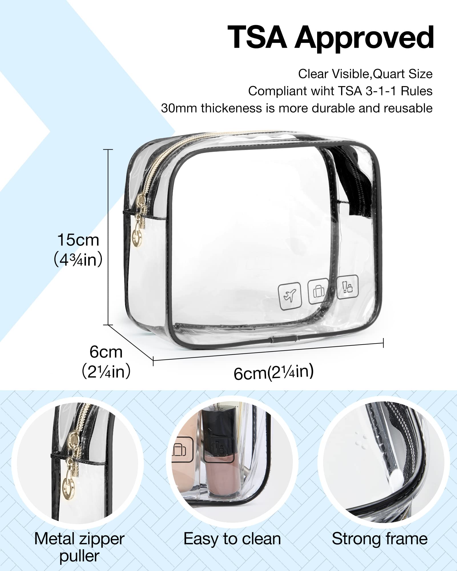 BAGSMART interior elastic straps keep items upright and accessible.