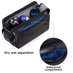 BAGSMART inside view with elastic straps and pockets keeping items upright and organized