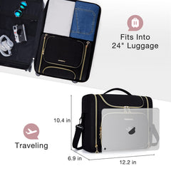 BAGSMART Toiletry Bag large capacity with 12.2 by 10.4 by 6.9 inches dimensions