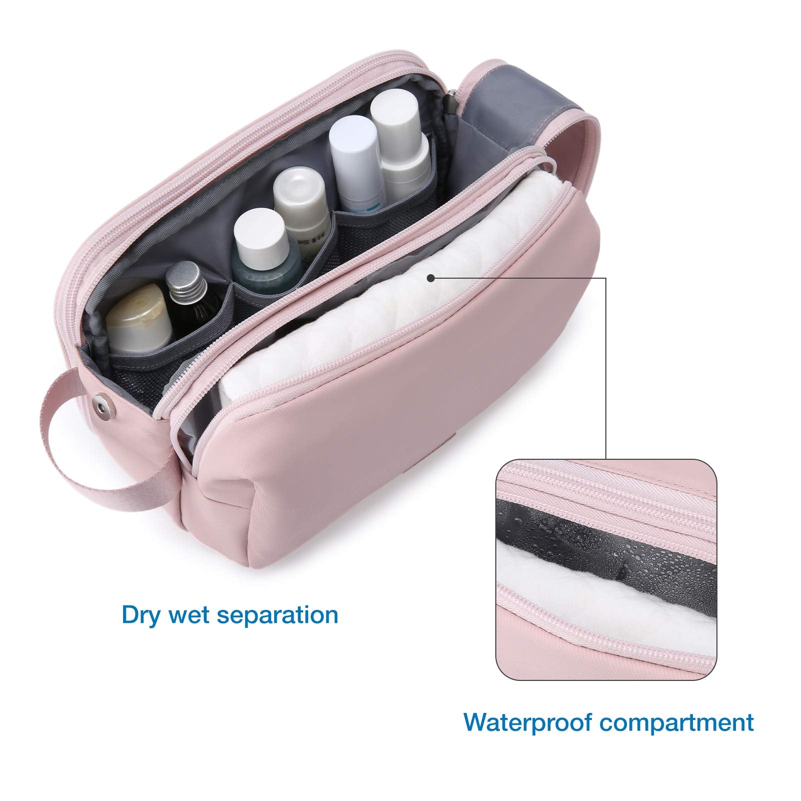 BAGSMART main compartment with straps keeps bottles upright