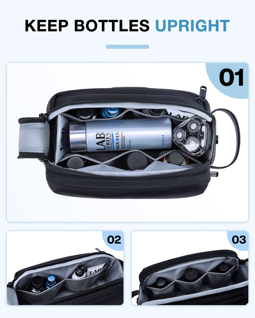 BAGSMART water-resistant PU-leather material resists dirt and keeps shape