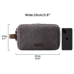 BAGSMART Toiletry Bag grey back waterproof pocket keeps items dry during trips