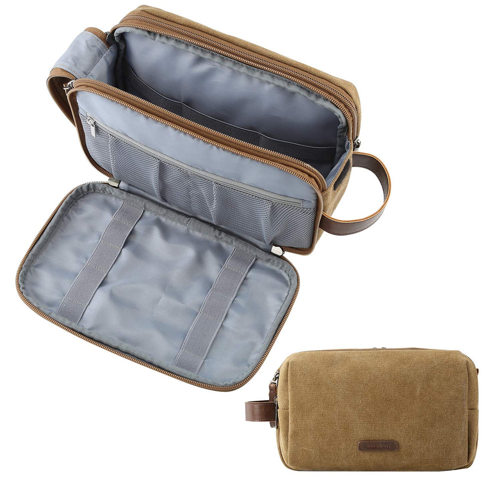 BAGSMART Toiletry Bag front view shows roomy organization for easy travel grooming