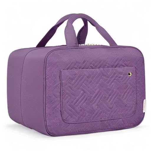 BAGSMART Toiletry Bag Purple Medium ideal for travel, gym, and family trips with versatile storage.