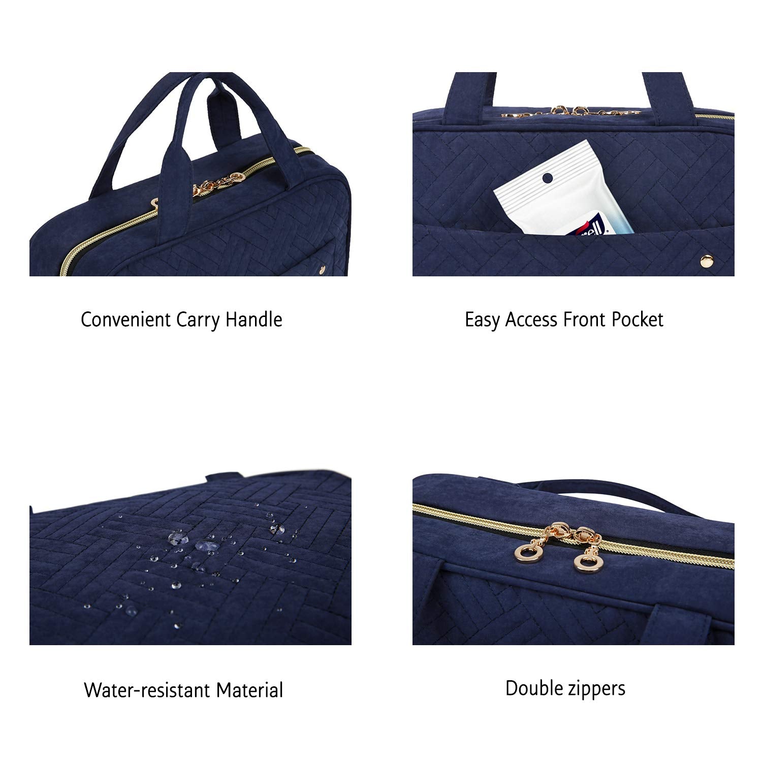 Rolled BAGSMART bag with carry handle for portable travel use