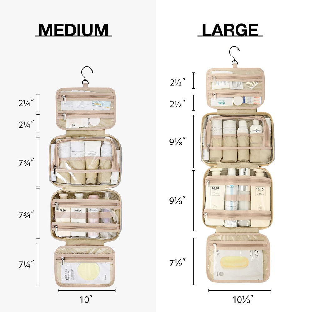 BAGSMART Toiletry Bag rolled-compact demonstrates easy packing and portability