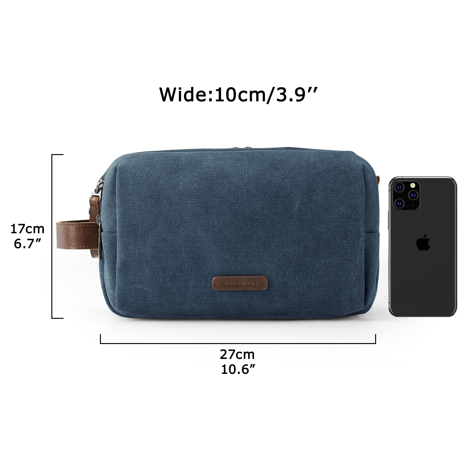 BAGSMART Toiletry Bag side pocket helps separate small items for quick access
