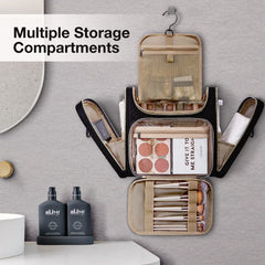 BAGSMART Toiletry Bag side pockets separate wet and dry items for organization