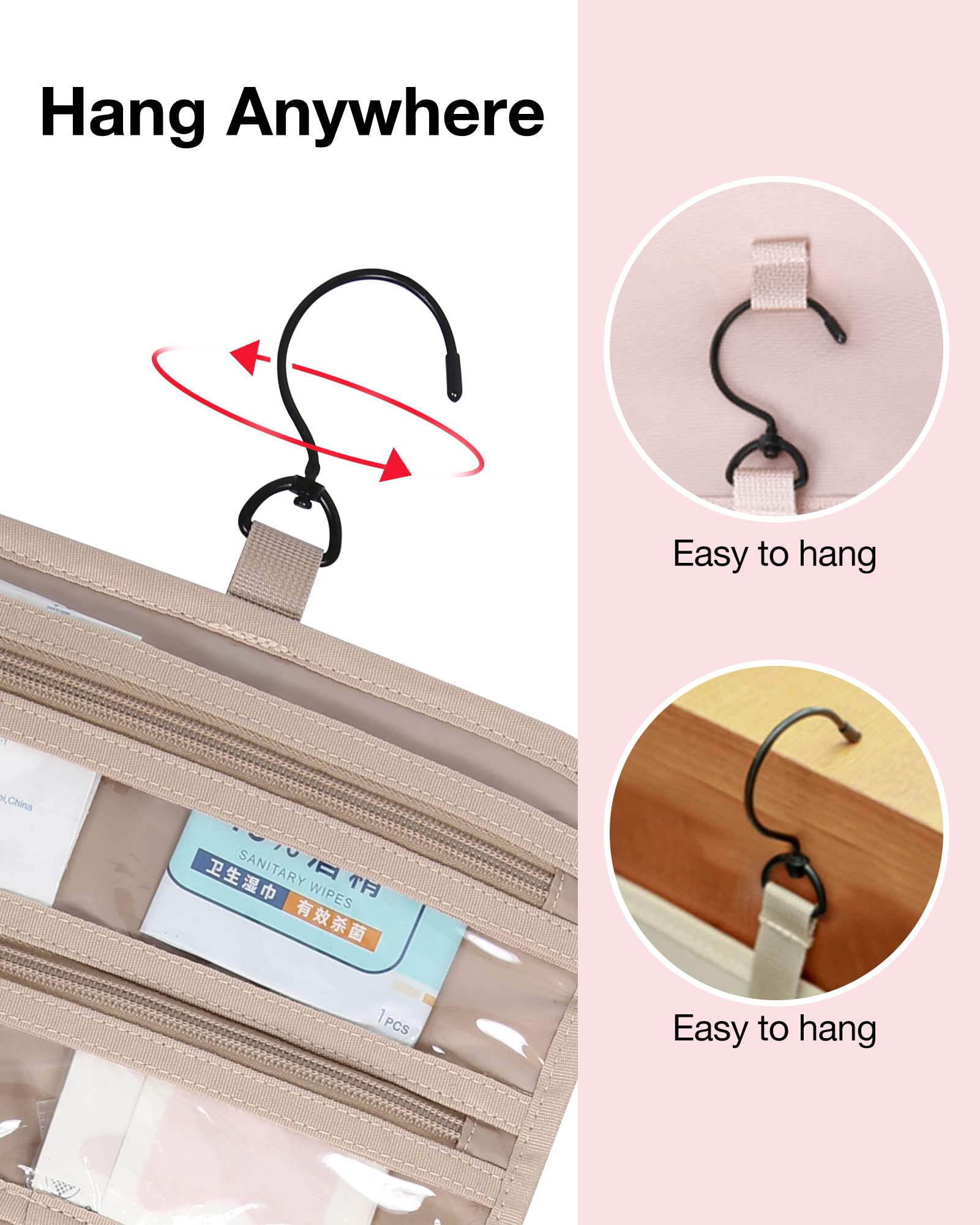BAGSMART Transparent side panel provides quick content view before departure