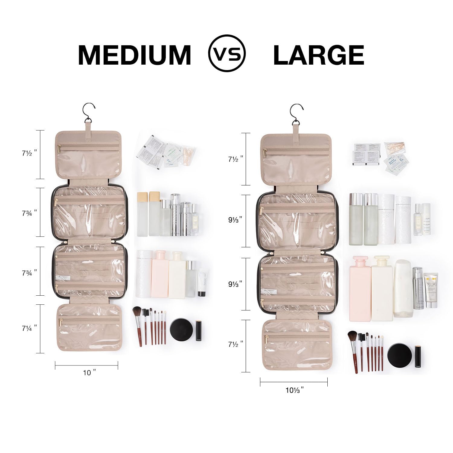 BAGSMART transparent sides let you view contents at a glance