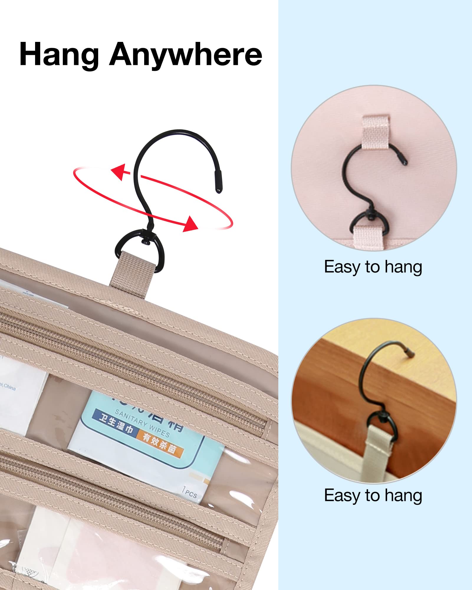 BAGSMART transparent sides provide a quick contents overview.
