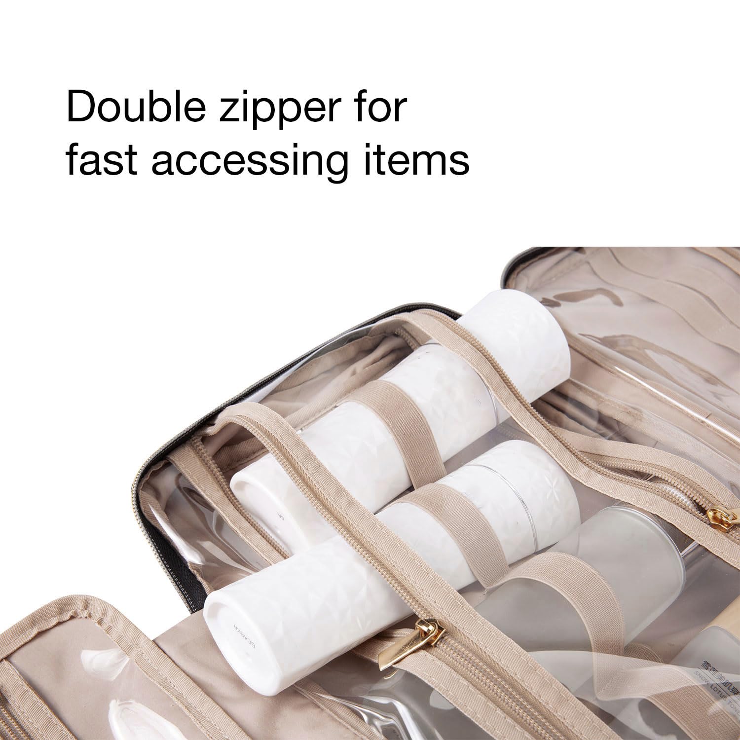BAGSMART bag transparent sides provide quick content visibility