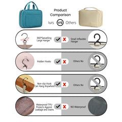 BAGSMART Toiletry Bag Water-resistant fabric protects contents while packing.