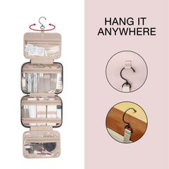 BAGSMART water-resistant material protects cosmetics on travel