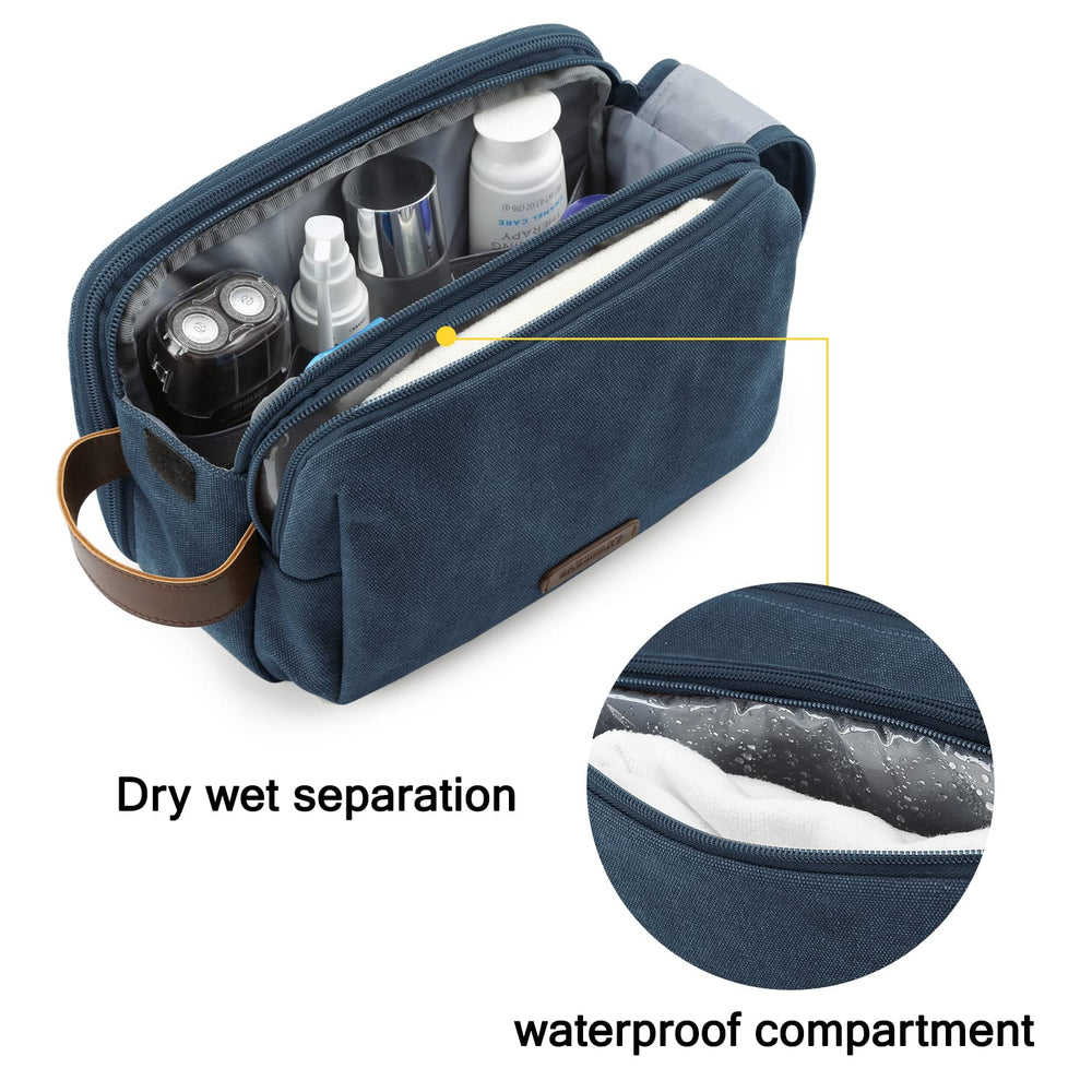 BAGSMART Toiletry Bag waterproof back pocket keeps damp items isolated