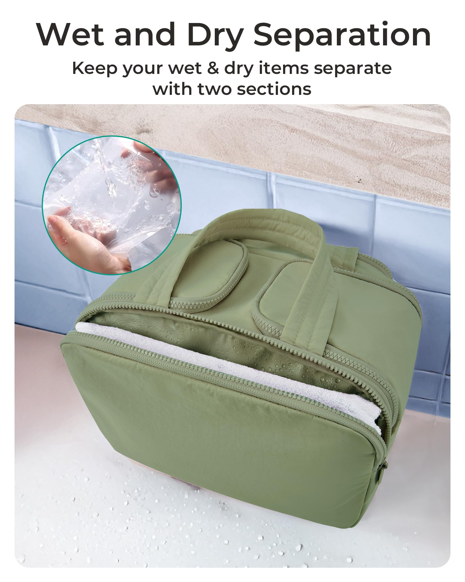 BAGSMART waterproof fabric helps protect contents from leaks and cleans quickly.
