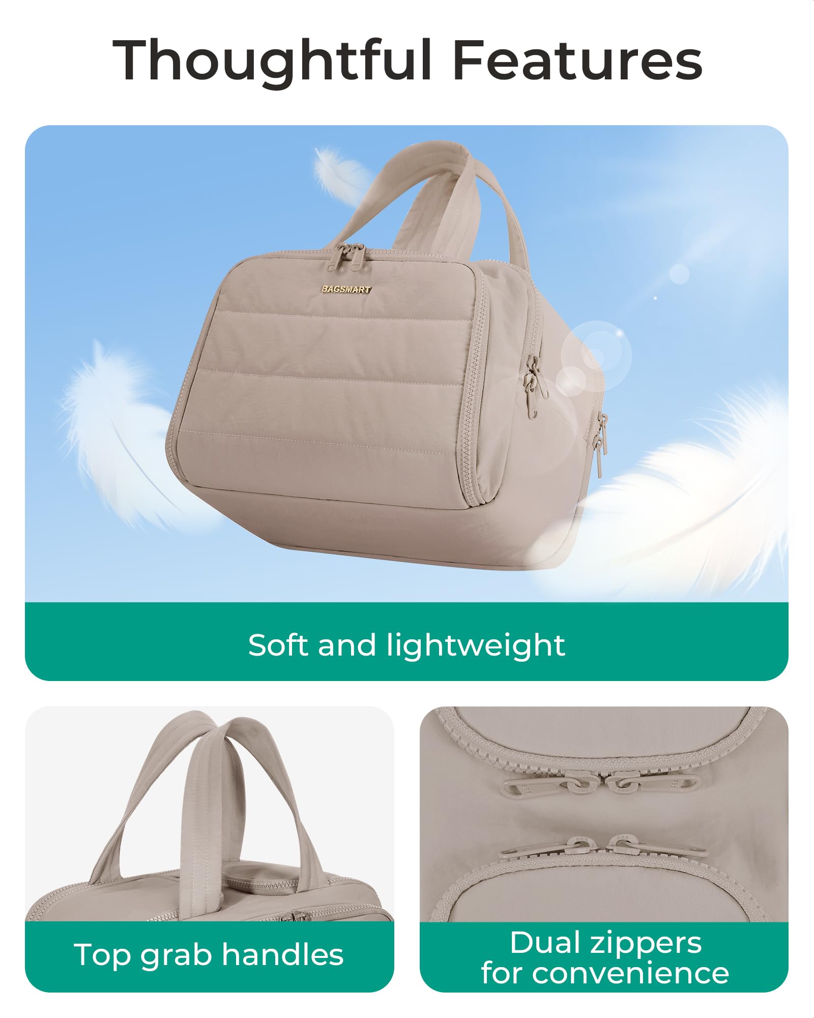 BAGSMART Waterproof inner lining helps prevent leaks and simplifies cleaning