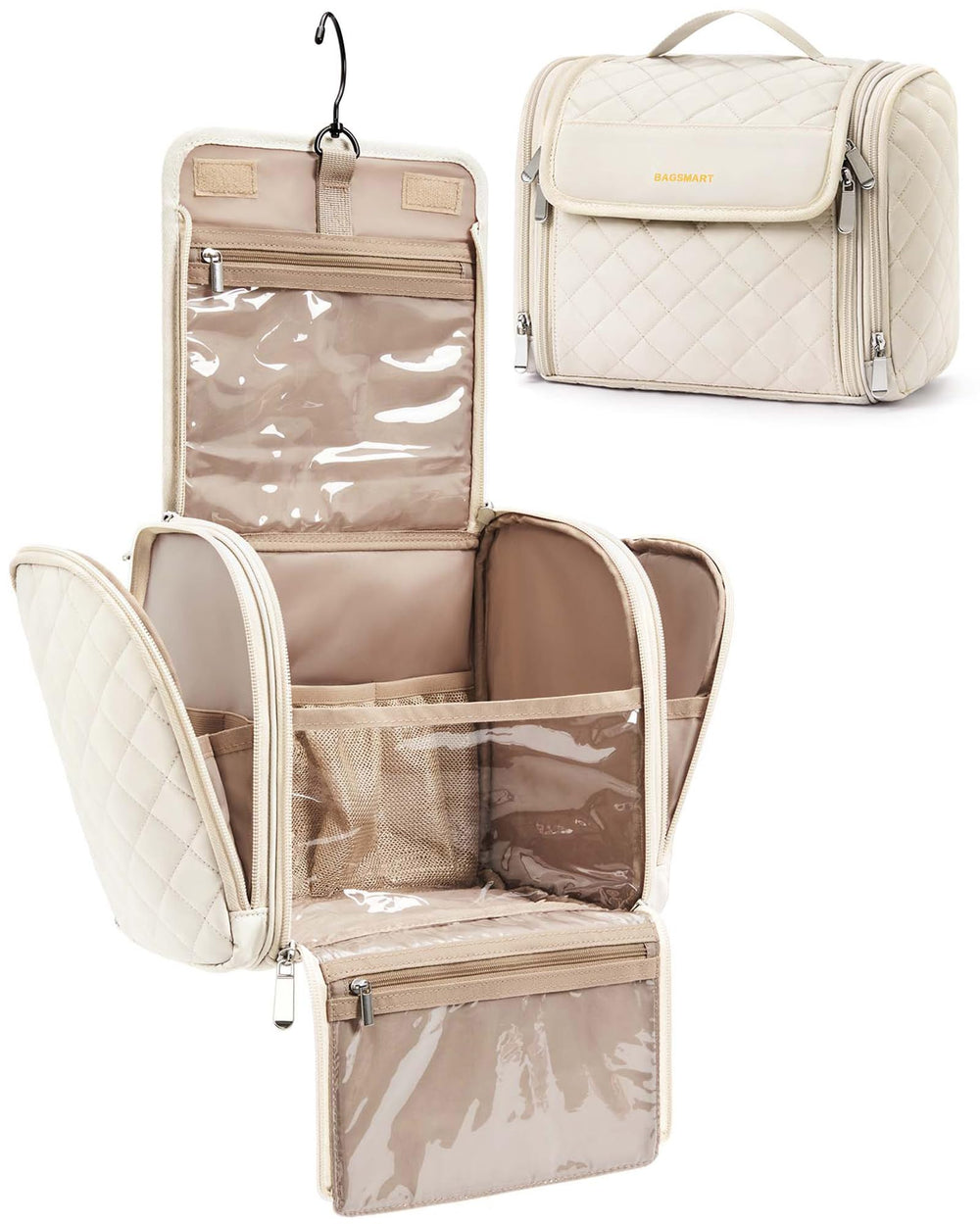 BAGSMART top handle and foldable design for convenient carrying.