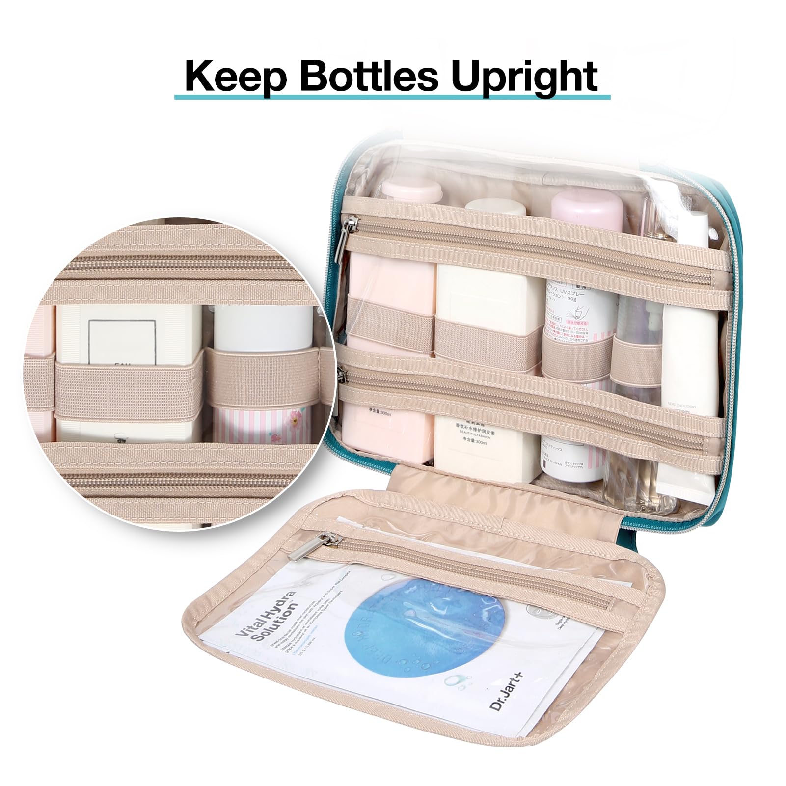 BAGSMART transparent sides offer quick view of contents for fast packing.