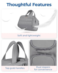 BAGSMART Travel Bag with handle, side view demonstrates easy carrying and upright stability.