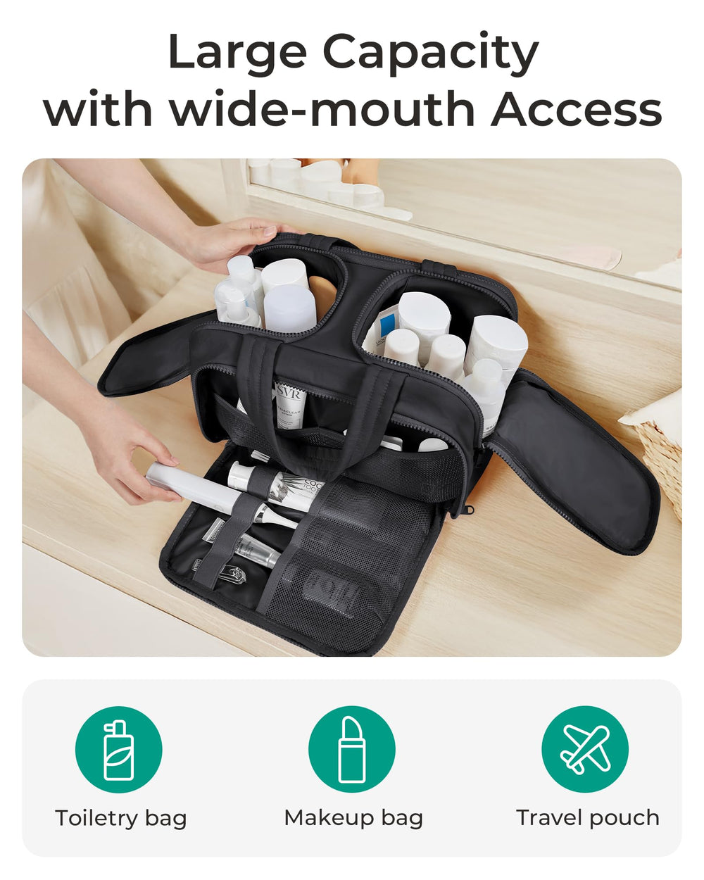 BAGSMART travel bag stands upright for mess-free transit