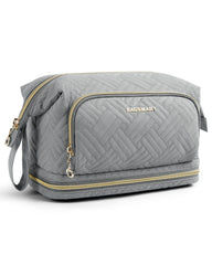 BAGSMART travel makeup bag wide-open design for easy access to cosmetics on the go