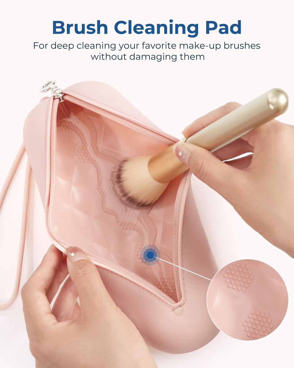 BAGSMART Travel silicone brush bag offers durable protection for brushes while you roam.