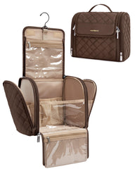 BAGSMART travel toiletry bag hanging hook view for easy reach during trips