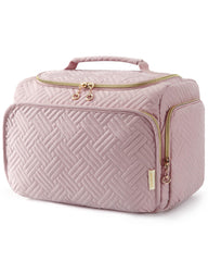 BAGSMART travel toiletry bag large opening for quick access to essentials.