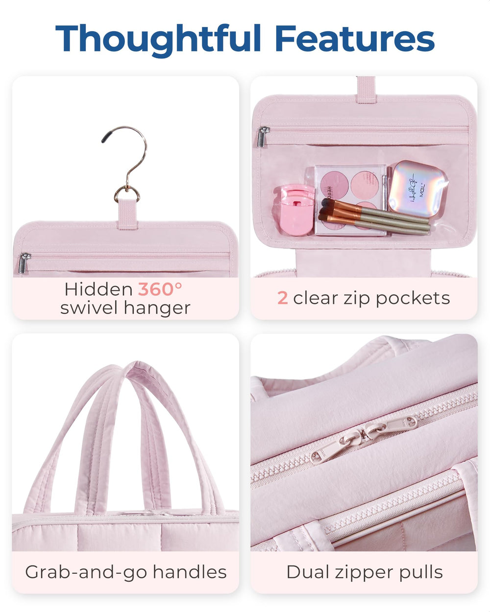 BAGSMART transparent sides provide clear overview of contents