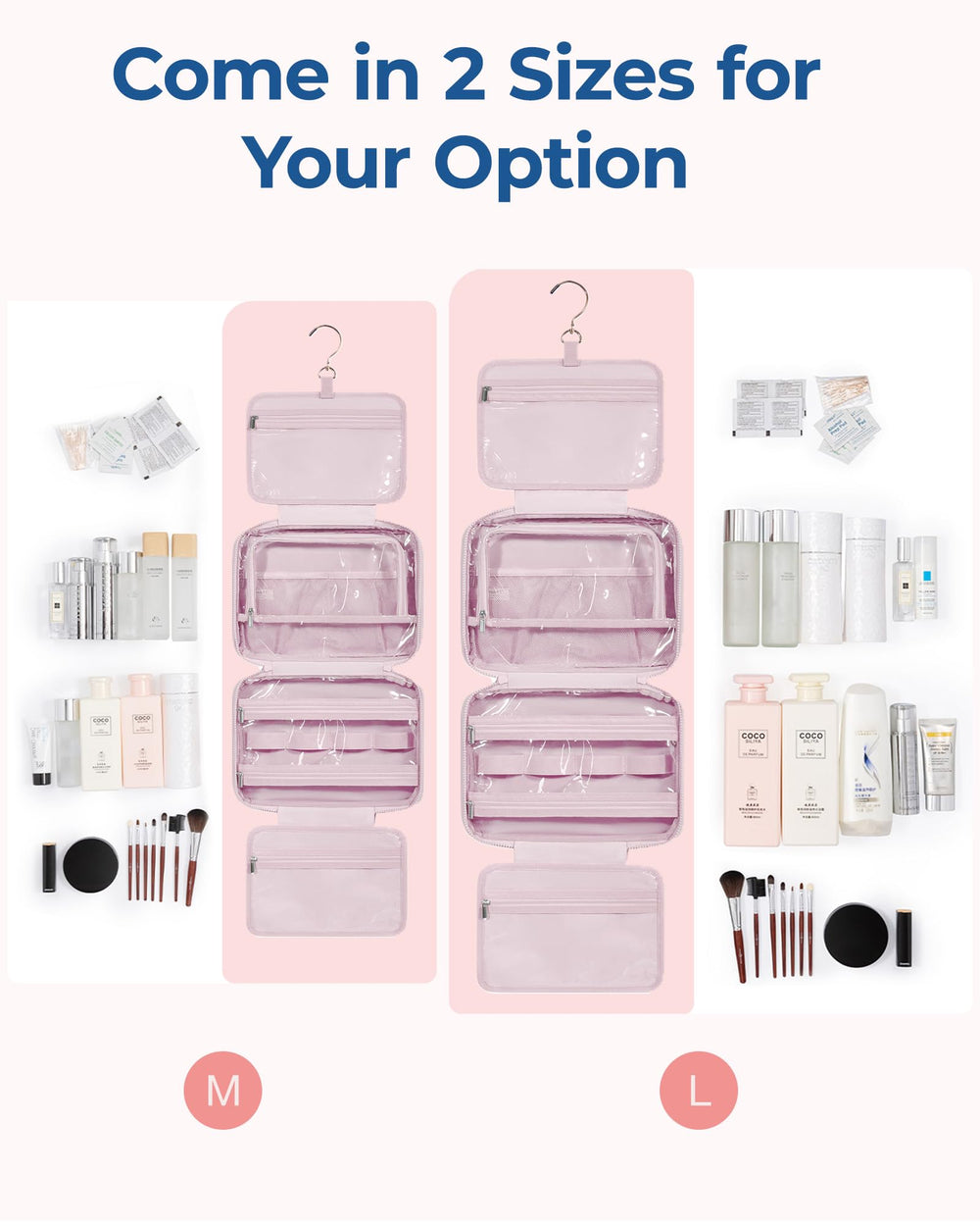 BAGSMART two-way zipper closure allows quick access during travel